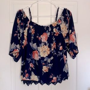 floral off the shoulder blouse